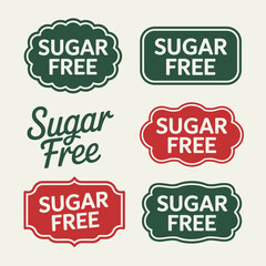 Collection of "Sugar Free" Labels – Vector Set