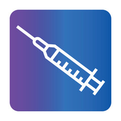 syringe black line icon for digital and print projects.