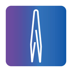 tweezer black line icon for digital and print projects.