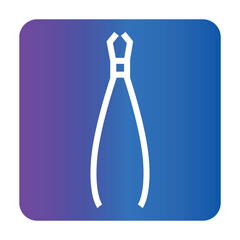 pliers black line icon for digital and print projects.