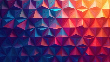 Obraz premium Intricate tessellation of geometric shapes in vibrant hues , symmetry, mosaic