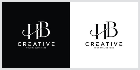 Initial HB letter logo design vector