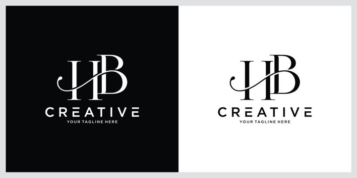 Initial HB letter logo design vector