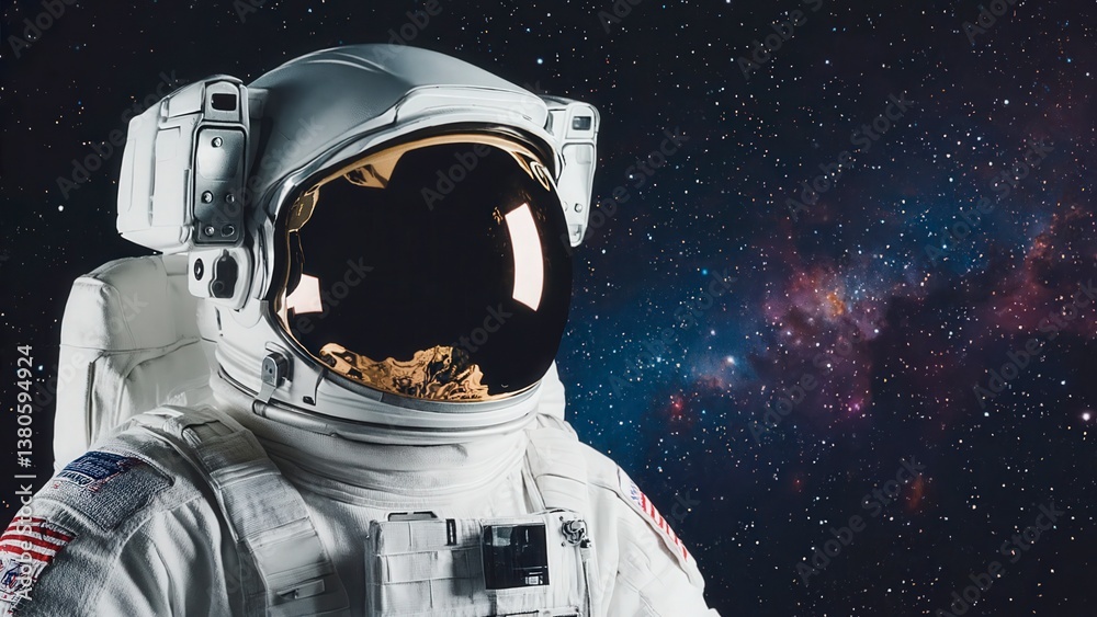 Wall mural incredible astronaut exploration in deep space with a cinematic portrayal of the vast universe and d