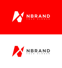 Naklejka premium Modern N Letter Logo Design for NBrand