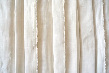 Obraz premium Textured Off-White Curtains with Subtle Pattern in Soft Light