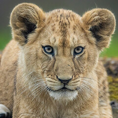 Lion cub portrait