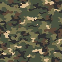 Fototapeta premium Wallpaper in the form of military camouflage in green color, camouflage background, option four.