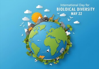 Naklejka premium INTERNATIONAL DAY FOR BIOLOGICAL DIVERSITY