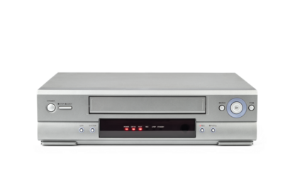 Old VHS video recorder, isolated on a transparent background png
