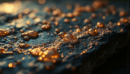 liquid gold and iridescent mercury