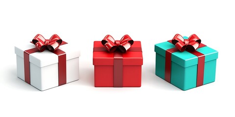 Obraz premium a group of boxes with bows