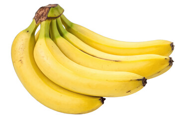 Ripe Bananas: A close-up view of a bunch of fresh, ripe bananas, displaying their vibrant yellow peel and healthy, inviting appearance.
