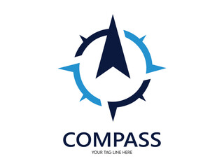 Fototapeta premium Compass Creative Concept Logo Design Template