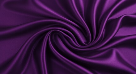 Obraz premium A captivating depiction of luxurious purple silk fabric with a glossy satin sheen, showcasin
