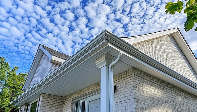 Home Exterior Improvement: Installing Gutters and Fascia for Enhanced Protection Against Rain Damage.