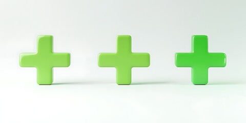 Obraz premium a set of green letters