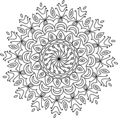 Fototapeta premium Black and white mandala. Unique and beautiful mandala. Vector mandala design.