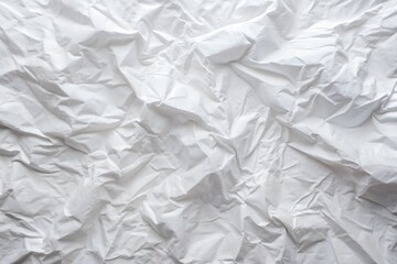 Obraz premium Crumpled White Paper Texture Background – High-Resolution Wrinkled Surface