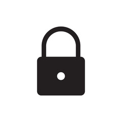 Padlock icon logo vector design