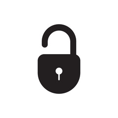 Padlock icon logo vector design