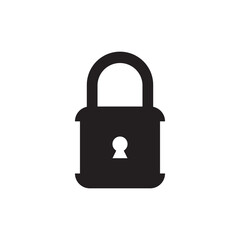 Padlock icon logo vector design