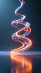 Stunning 3D rendering of a looping futuristic digital tunnel with vibrant colors and abstract design.