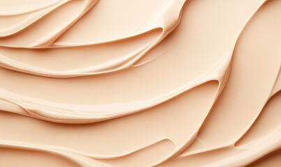 Creamy, light beige foundation texture