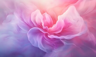 Naklejka premium Abstract floral design with soft pink and purple hues creating a dreamy and ethereal atmosphere