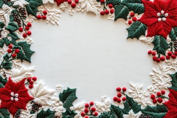 クリスマス　刺繍　フレーム