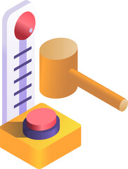 strength tester Illustration on a white background.