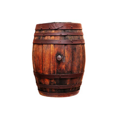 Fototapeta premium Rustic Wooden Barrel, Vintage Wine Cask, Aged Oak Container