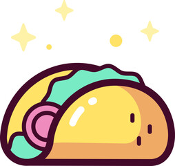 taco Illustration on a white background.