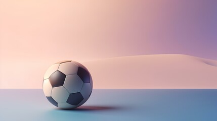 Fototapeta premium soccer ball on the ground