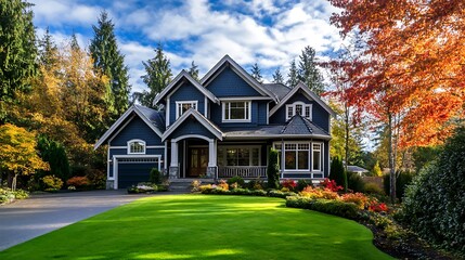 house in autumn