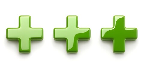 Obraz premium a set of green letters