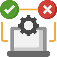 testing Illustration on a white background.