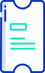 ticket Illustration on a white background.