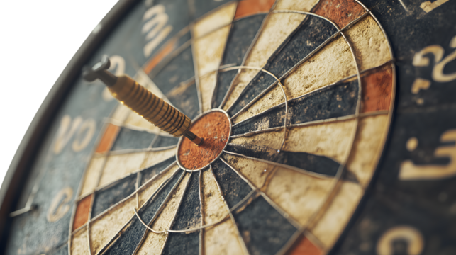 Professional Dartboard on White Background for Target Practice and Game Room Decor.