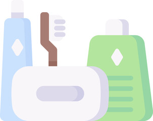 toiletries Illustration on a white background.