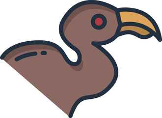 vulture Illustration on a white background.