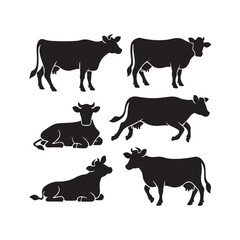 farm animals silhouettes