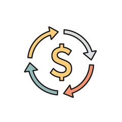 Fototapeta premium Different type of Finance theme icons. Simple vector illustration