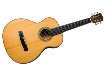 Obraz premium Realistic Classical Guitar Photo – Isolated on Transparent Background for Design Projects