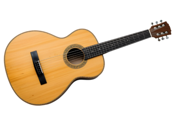 Realistic Classical Guitar Photo – Isolated on Transparent Background for Design Projects