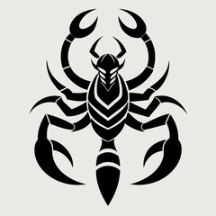 scorpion tattoo vector illustration