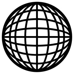 globe on white background