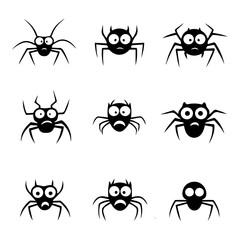 Fototapeta premium Vector illustration of spider isolated on white background.