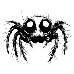 Obraz premium Vector illustration of spider isolated on white background.