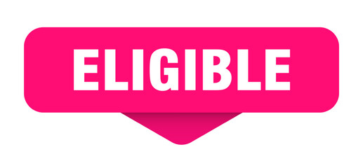eligible sticker. eligible sign on transparent background